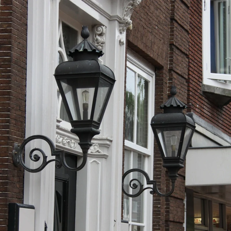 Casa Padrino Jugendstil Außenwandleuchte 33 x 76 x H. 100 cm - Bronze - Nostalgische Wetterfeste Außenleuchte