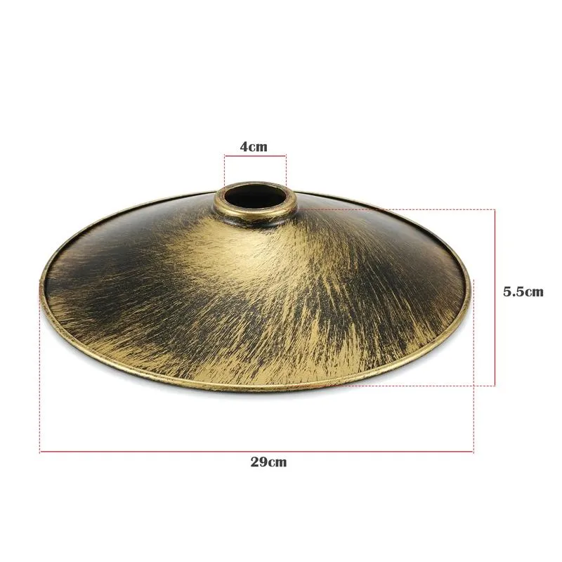 Lampenschirm Messing Gebürstet Ø 29cm Flach 29 cm ~3584