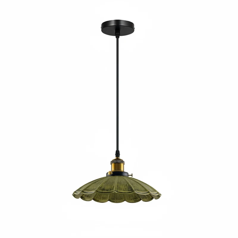 Hängelampe in Blütenform – Vintage Industrie Pendelleuchte | Ø 22cm | E27 ~3582