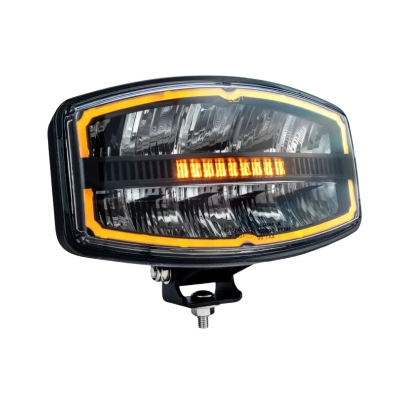Ovaler Scheinwerfer mit Warnblinklicht / 6000 Lumen