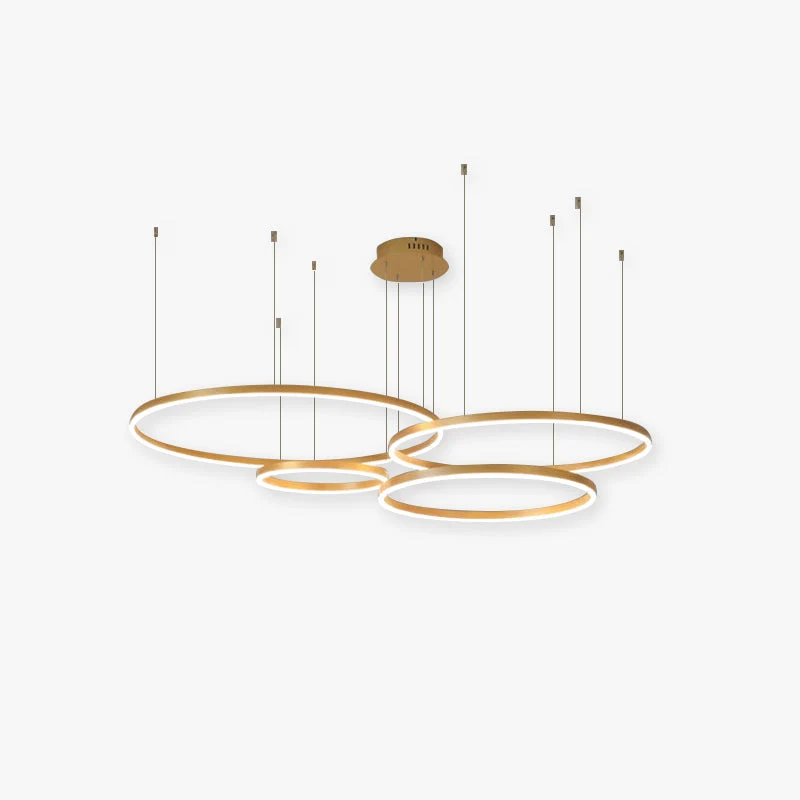 Moderne Hanglamp Cirkelvorm Metaal LED Dimbaar Zwart Goud Bruin Woonkamer Eetkamer Slaapkamer Verstelbaar | Sansoti