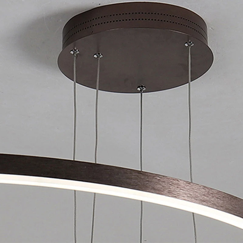 Moderne Hanglamp Cirkelvorm Metaal LED Dimbaar Zwart Goud Bruin Woonkamer Eetkamer Slaapkamer Verstelbaar | Sansoti