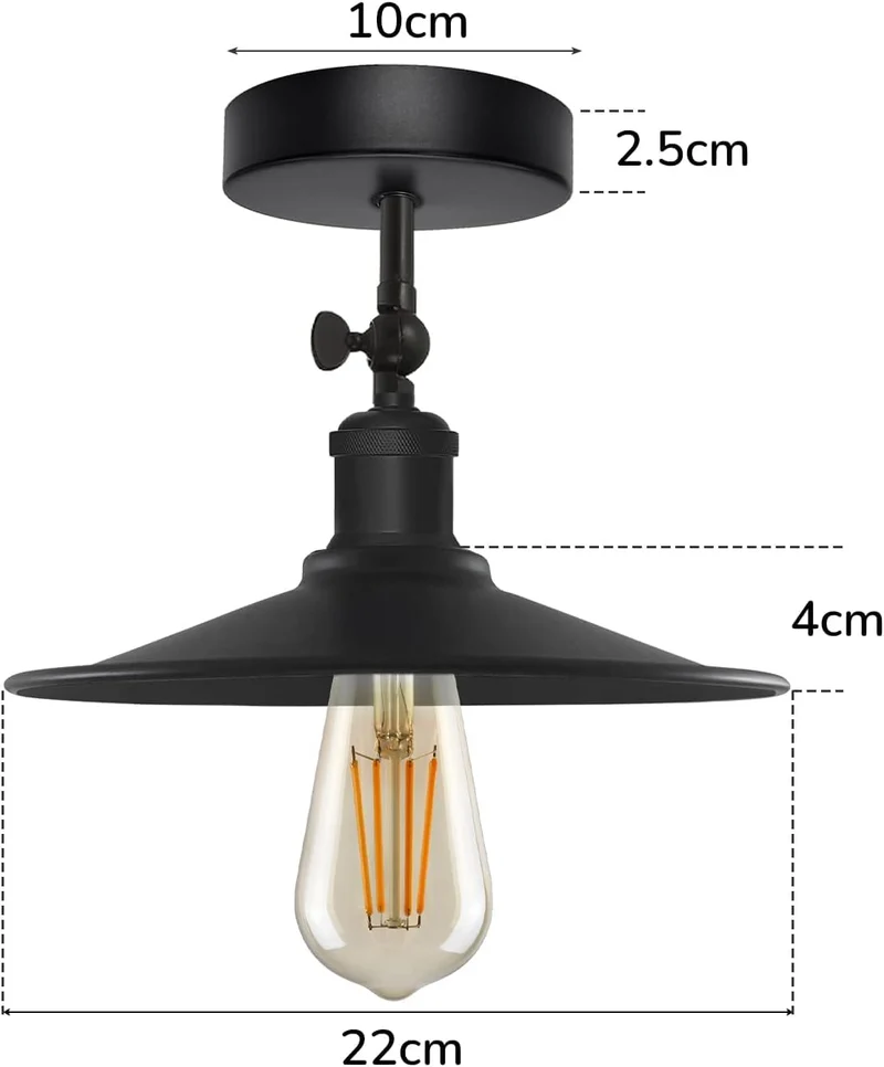 Schwarze Deckenleuchten verstellbar Vintage Deckenlampe~3259