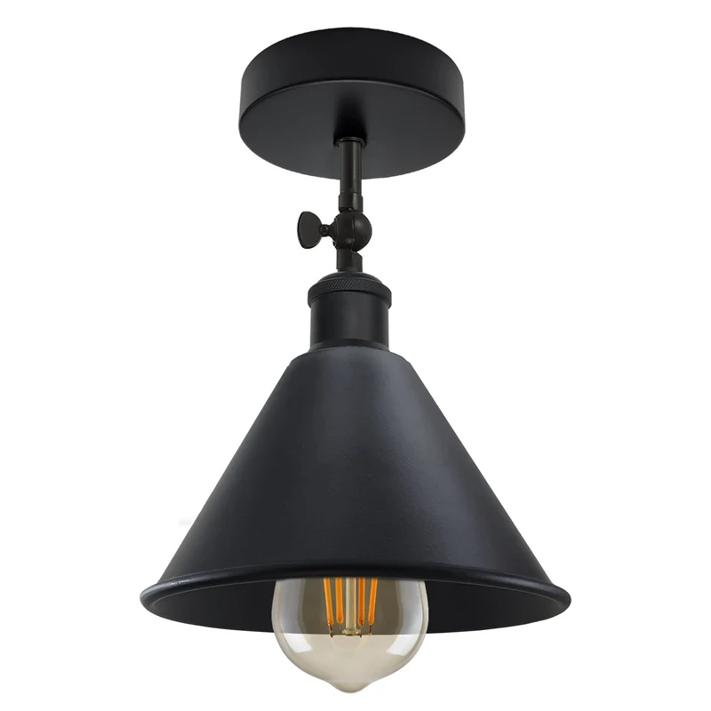Schwarze Deckenleuchten verstellbar Vintage Deckenlampe~3259