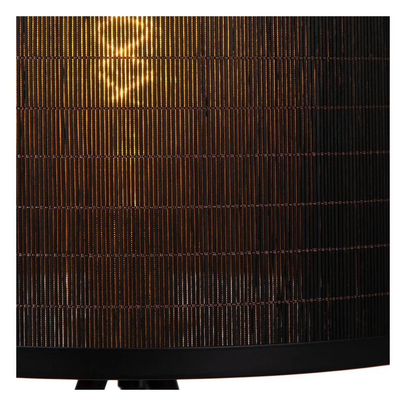 Stehleuchte Tagalog Bambus Dreibein Schwarz, Natur 142cm