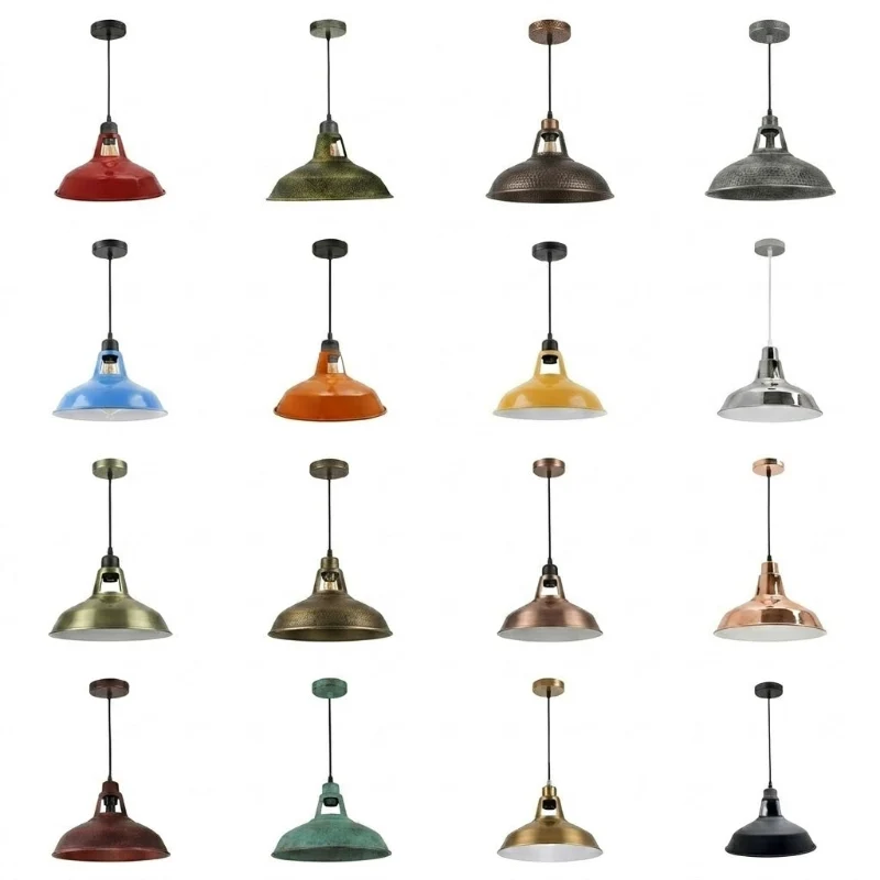 Retro Industrial Pendelleuchte mit 30cm Metall-Schirm ~3567
