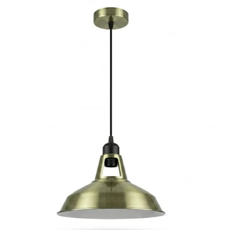 Retro Industrial Pendelleuchte mit 30cm Metall-Schirm ~3567