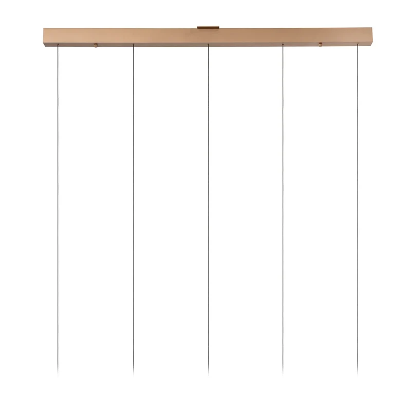 LED-Pendelleuchte Santiago 5-flammig dimmbar CCT Glas Amber 150cm