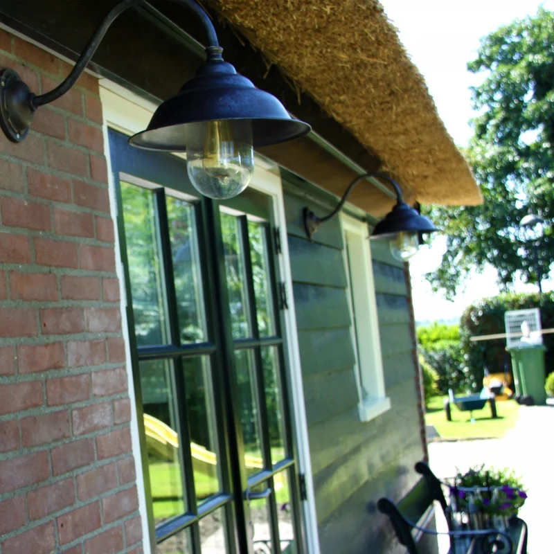 Casa Padrino Jugendstil Hofleuchte 30 x 52 x H. 39 cm - Verschiedene Farben - Nostalgische Wetterfeste Außenleuchte