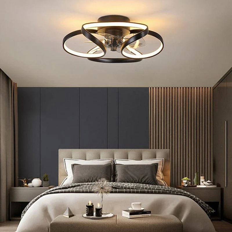 Plafondventilator Bloempetalen Design met LED-verlichting 24W Dimbaar Afstandsbediening Stil 3 Snelheden | Sansoti