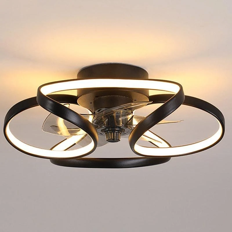 Plafondventilator Bloempetalen Design met LED-verlichting 24W Dimbaar Afstandsbediening Stil 3 Snelheden | Sansoti