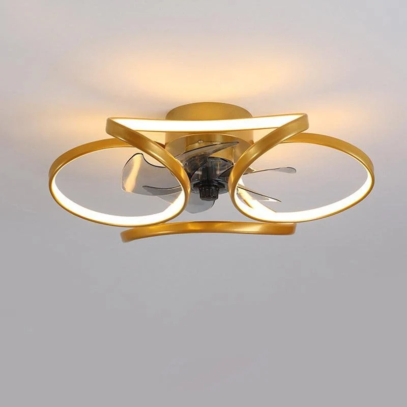 Plafondventilator Bloempetalen Design met LED-verlichting 24W Dimbaar Afstandsbediening Stil 3 Snelheden | Sansoti