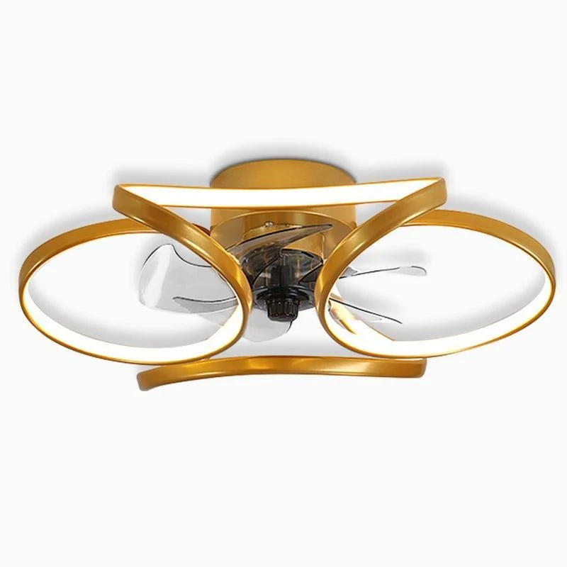 Plafondventilator Bloempetalen Design met LED-verlichting 24W Dimbaar Afstandsbediening Stil 3 Snelheden | Sansoti