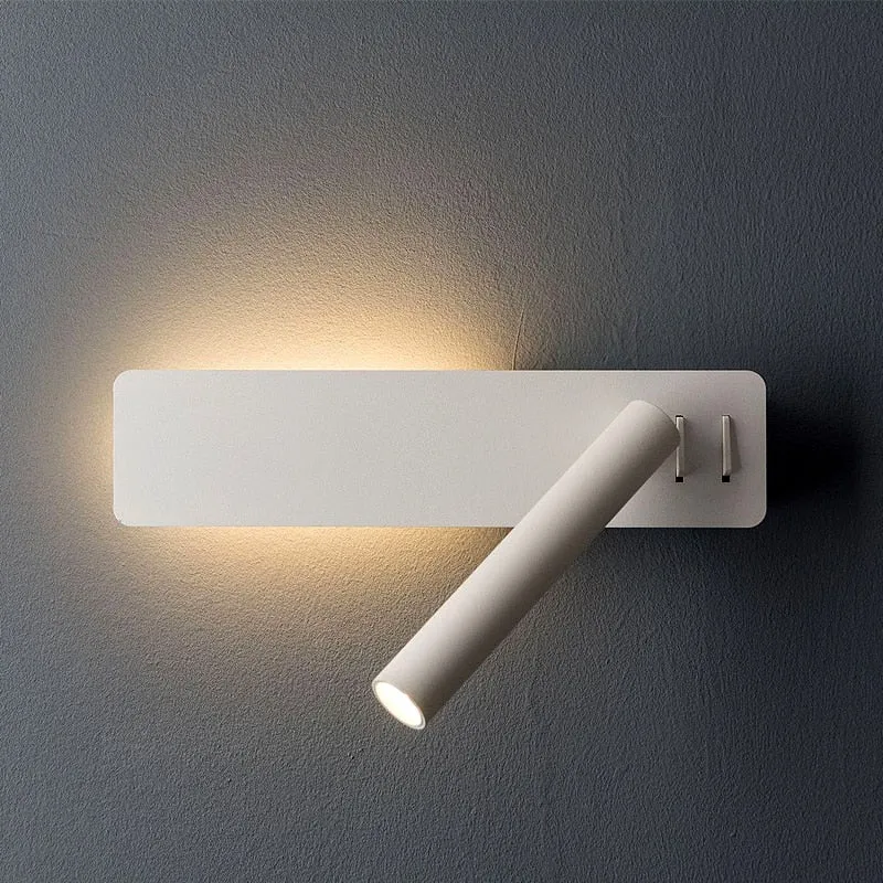 Draaibare LED Wandlamp met Verstelbare Lichtstraal voor Slaapkamer Leeshoek Woonkamer Moderne Wandverlichting | Sansoti
