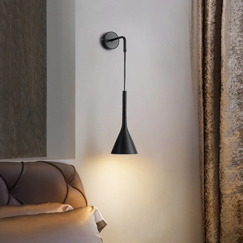 Wandlamp met Verstelbaar Snoer Metaal Scandinavisch Design Slaapkamer Woonkamer Leesverlichting Bedlamp | Sansoti