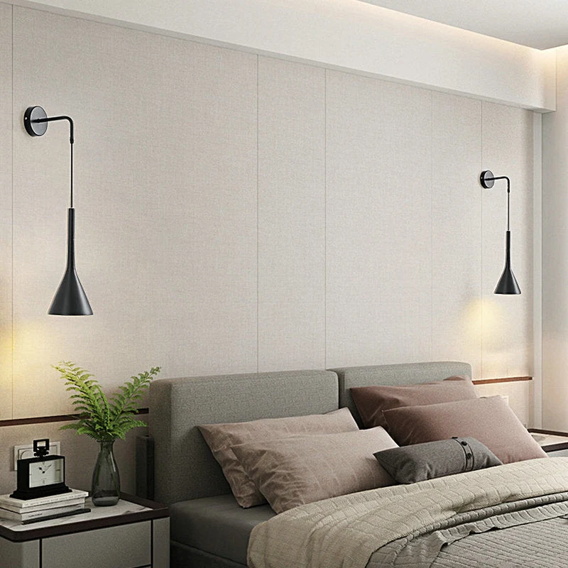 Wandlamp met Verstelbaar Snoer Metaal Scandinavisch Design Slaapkamer Woonkamer Leesverlichting Bedlamp | Sansoti