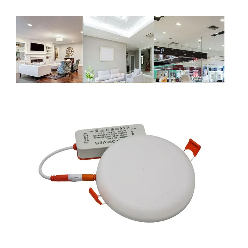 LED Ultraflaches Deckenpanel Einbau Rund & Quadratisch Kaltweiß ~3490