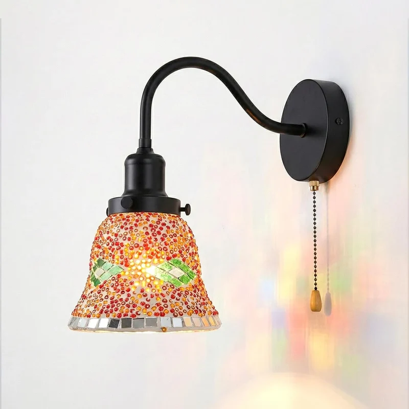 All Seasons Life Tiffany Wandleuchte mit Zugkette ~3487