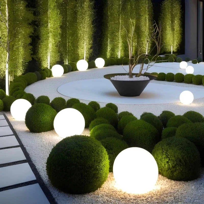 Bol Tuinlamp LED op Zonne-energie Sfeerverlichting Tuin Terras Waterdicht met Afstandsbediening 16 Kleuren | Sansoti