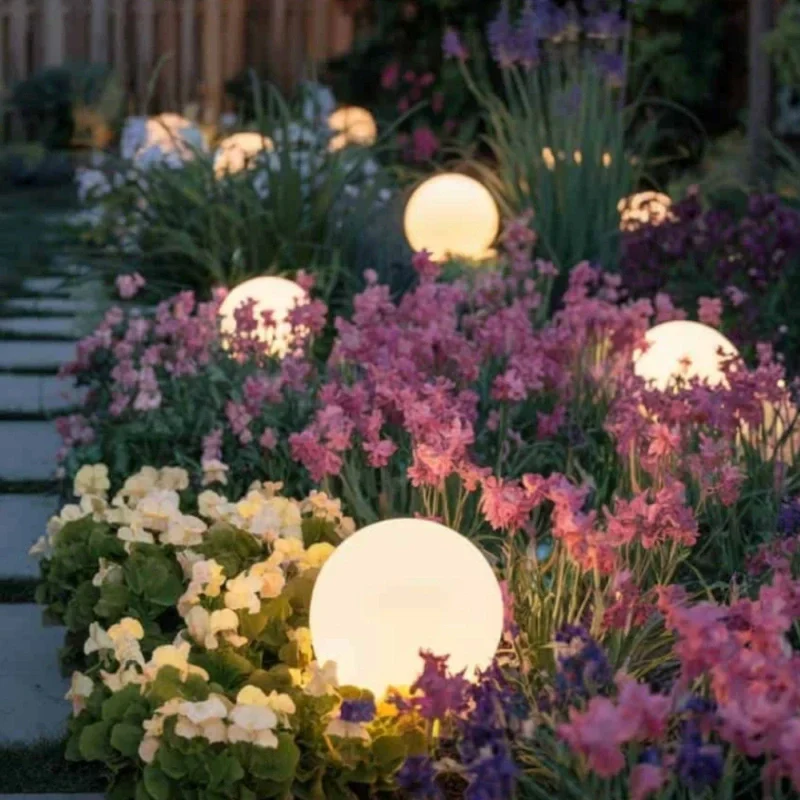 Bol Tuinlamp LED op Zonne-energie Sfeerverlichting Tuin Terras Waterdicht met Afstandsbediening 16 Kleuren | Sansoti