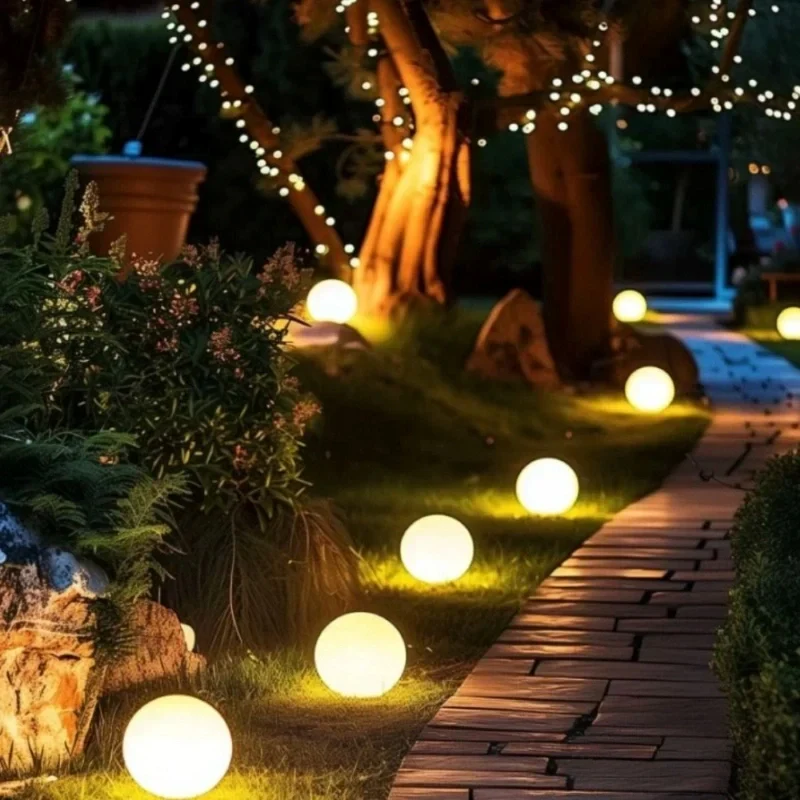 Bol Tuinlamp LED op Zonne-energie Sfeerverlichting Tuin Terras Waterdicht met Afstandsbediening 16 Kleuren | Sansoti