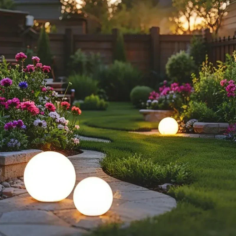 Bol Tuinlamp LED op Zonne-energie Sfeerverlichting Tuin Terras Waterdicht met Afstandsbediening 16 Kleuren | Sansoti