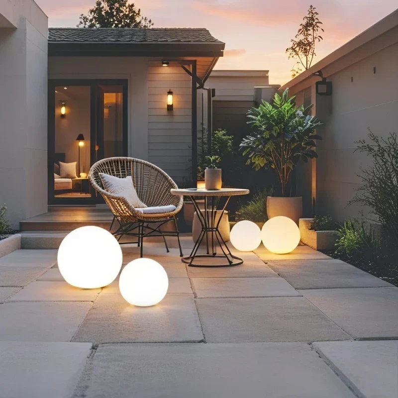 Bol Tuinlamp LED op Zonne-energie Sfeerverlichting Tuin Terras Waterdicht met Afstandsbediening 16 Kleuren | Sansoti