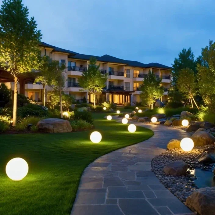 Bol Tuinlamp LED op Zonne-energie Sfeerverlichting Tuin Terras Waterdicht met Afstandsbediening 16 Kleuren | Sansoti