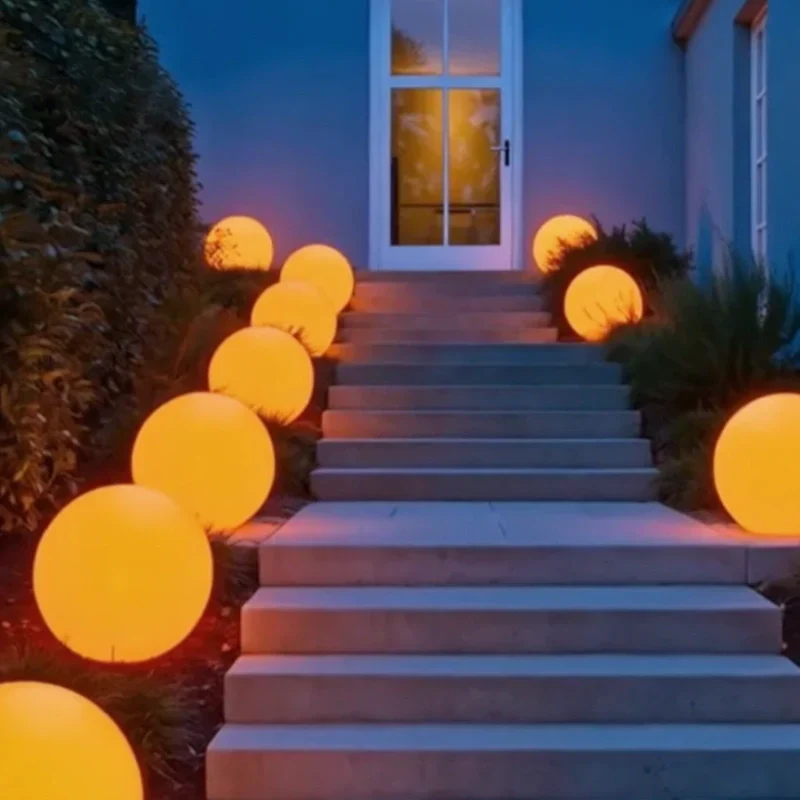 Bol Tuinlamp LED op Zonne-energie Sfeerverlichting Tuin Terras Waterdicht met Afstandsbediening 16 Kleuren | Sansoti