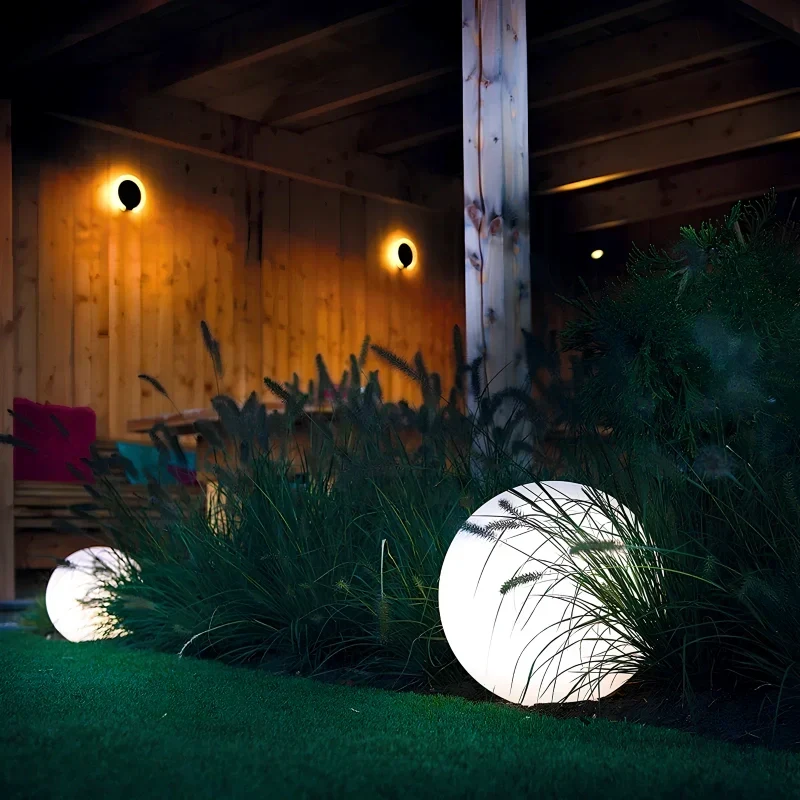 Bol Tuinlamp LED op Zonne-energie Sfeerverlichting Tuin Terras Waterdicht met Afstandsbediening 16 Kleuren | Sansoti