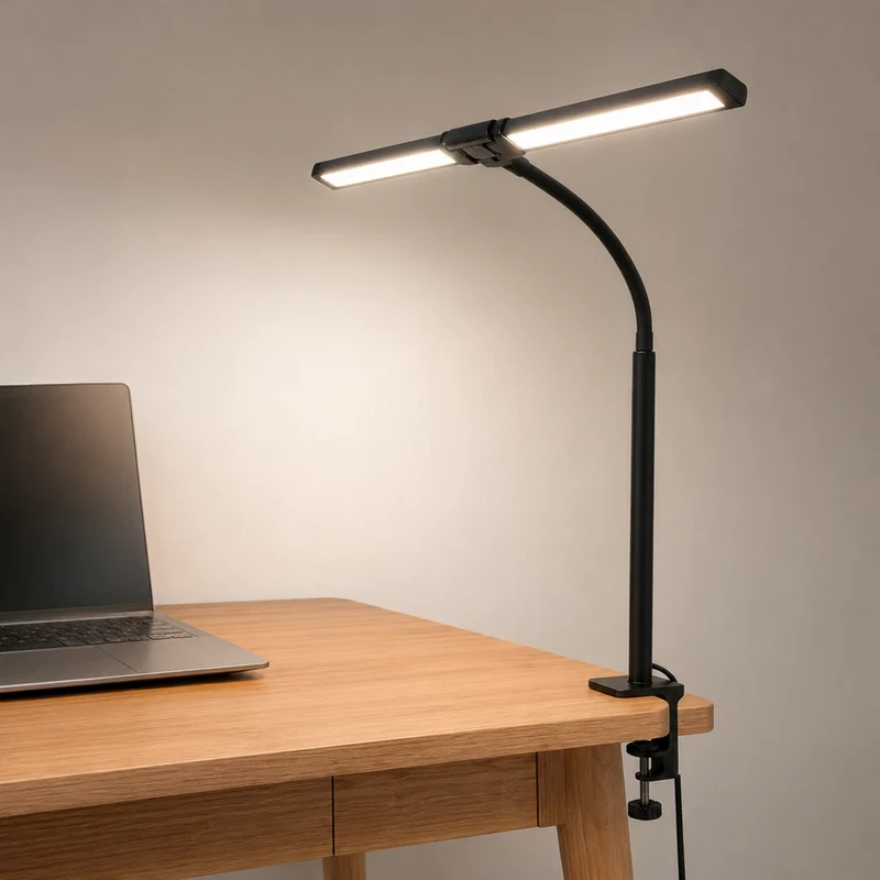 Verstelbare Bureaulamp met Dimfunctie – Flexibele Arm Tafelverlichting voor Kantoor Studeerkamer en Thuiswerken | Sansoti