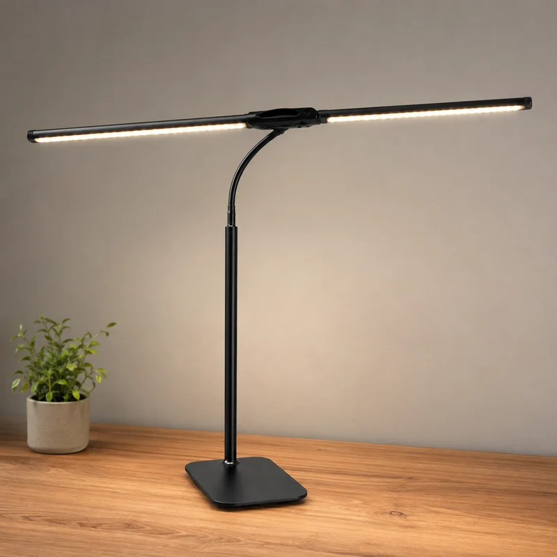Verstelbare Bureaulamp met Dimfunctie – Flexibele Arm Tafelverlichting voor Kantoor Studeerkamer en Thuiswerken | Sansoti