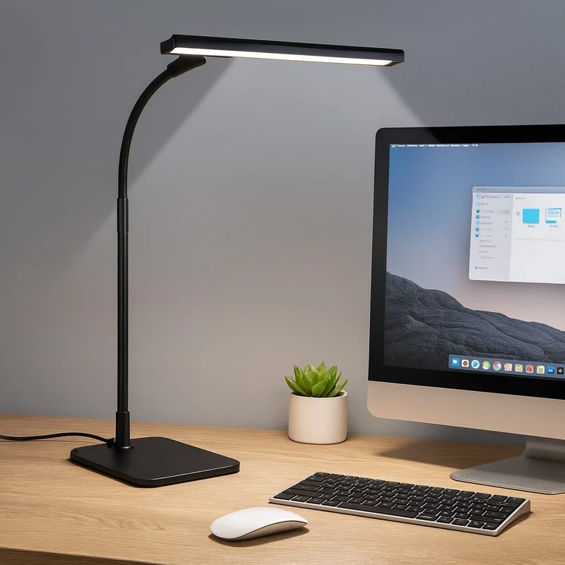 Verstelbare Bureaulamp met Dimfunctie – Flexibele Arm Tafelverlichting voor Kantoor Studeerkamer en Thuiswerken | Sansoti