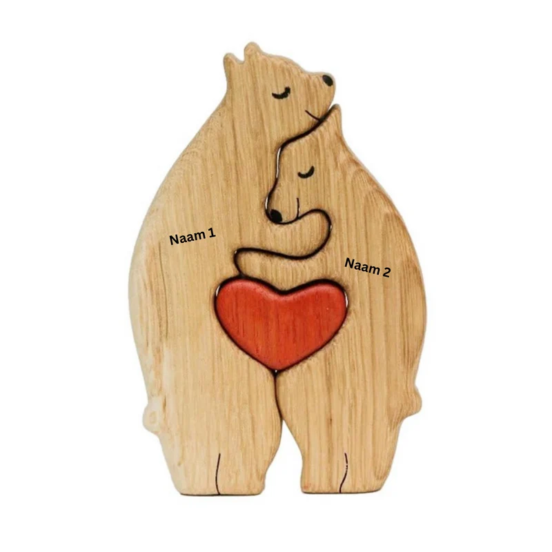 Houten Gezinsbeeldjes 12-17cm Natuurhout Handgemaakt Scandinavisch Woonkamerobject Familiefiguur Decoratie | Sansoti