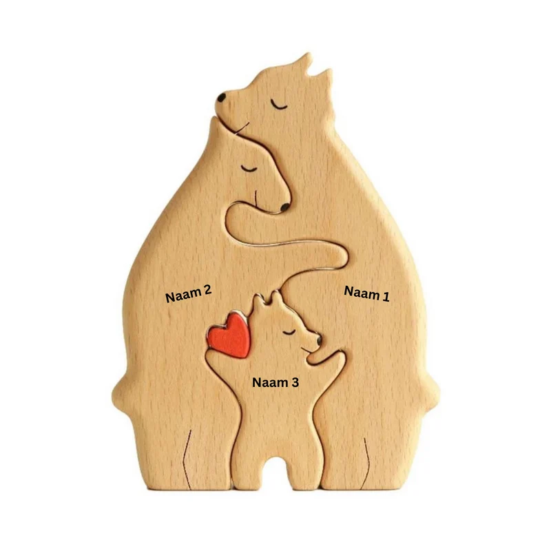 Houten Gezinsbeeldjes 12-17cm Natuurhout Handgemaakt Scandinavisch Woonkamerobject Familiefiguur Decoratie | Sansoti