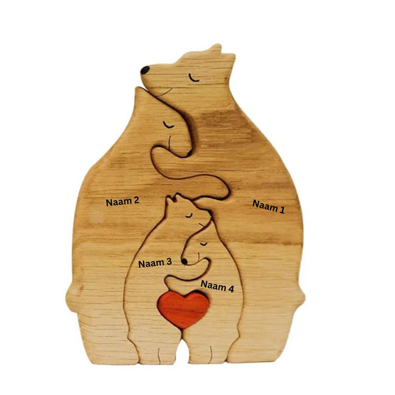Houten Gezinsbeeldjes 12-17cm Natuurhout Handgemaakt Scandinavisch Woonkamerobject Familiefiguur Decoratie | Sansoti