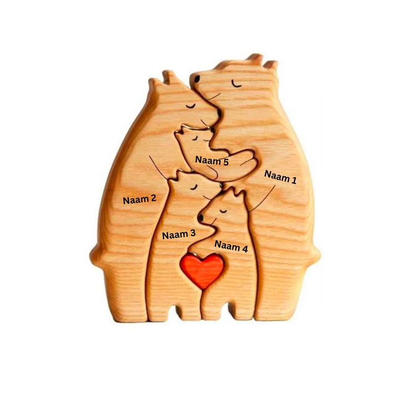 Houten Gezinsbeeldjes 12-17cm Natuurhout Handgemaakt Scandinavisch Woonkamerobject Familiefiguur Decoratie | Sansoti
