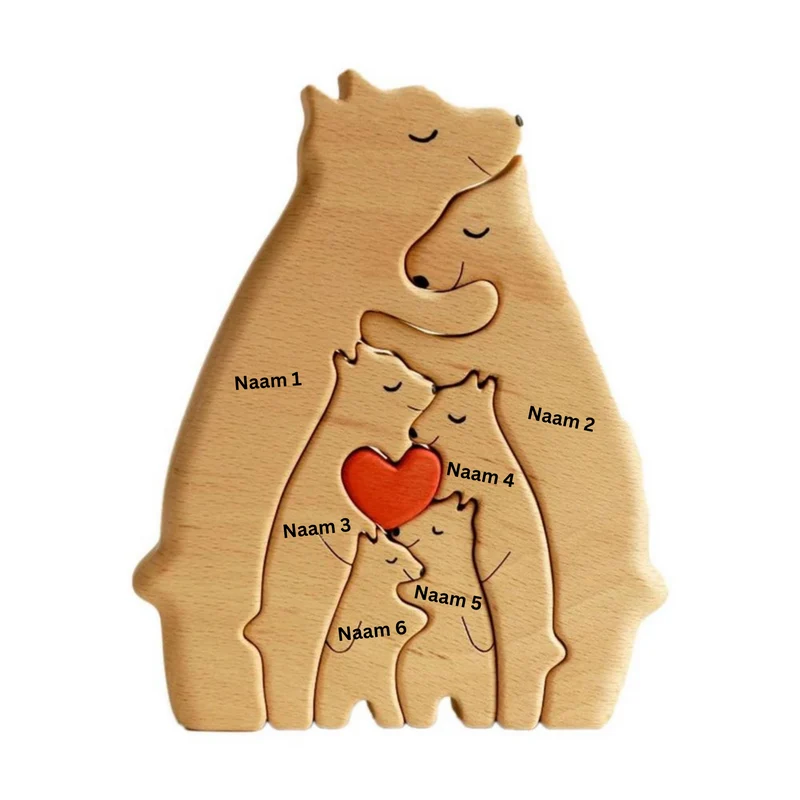 Houten Gezinsbeeldjes 12-17cm Natuurhout Handgemaakt Scandinavisch Woonkamerobject Familiefiguur Decoratie | Sansoti