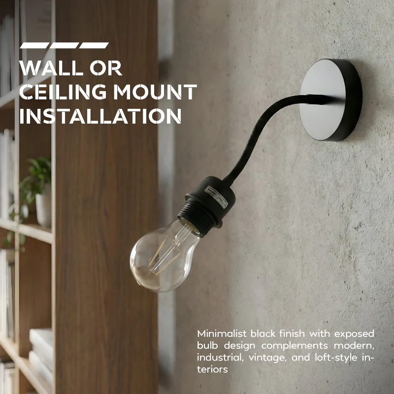 2er Pack Schwanenhals Wand & Deckenleuchte flexibel Lampe ~3480