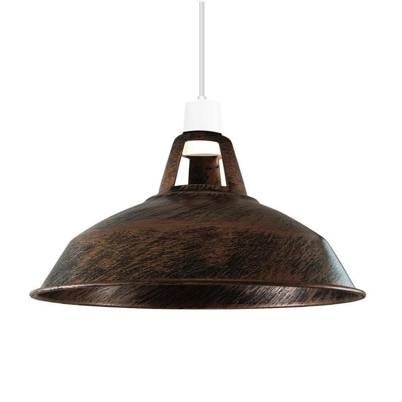 Lampada Sospensione Industriale Gialla Fessura Retrò E27 B22 ~3424