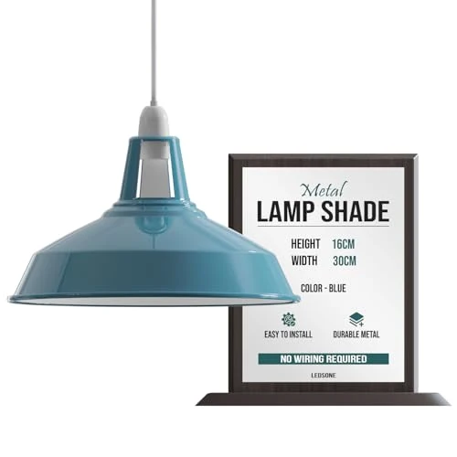 Lampada Sospensione Industriale Gialla Fessura Retrò E27 B22 ~3424