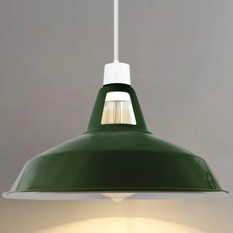 Lampada Sospensione Industriale Gialla Fessura Retrò E27 B22 ~3424
