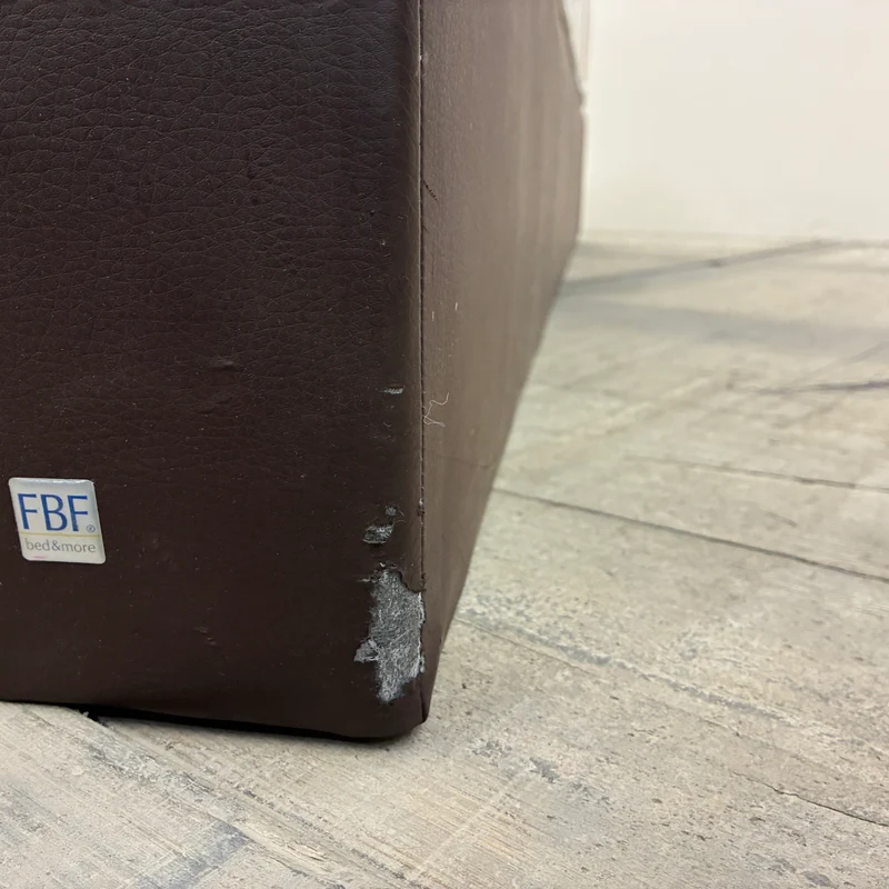 FBF Boxspringbett 160x200 Dunkelbraun Kunstleder inkl Federkern Matratze Gebraucht