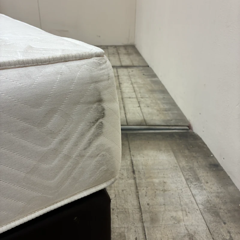FBF Boxspringbett 160x200 Dunkelbraun Kunstleder inkl Federkern Matratze Gebraucht