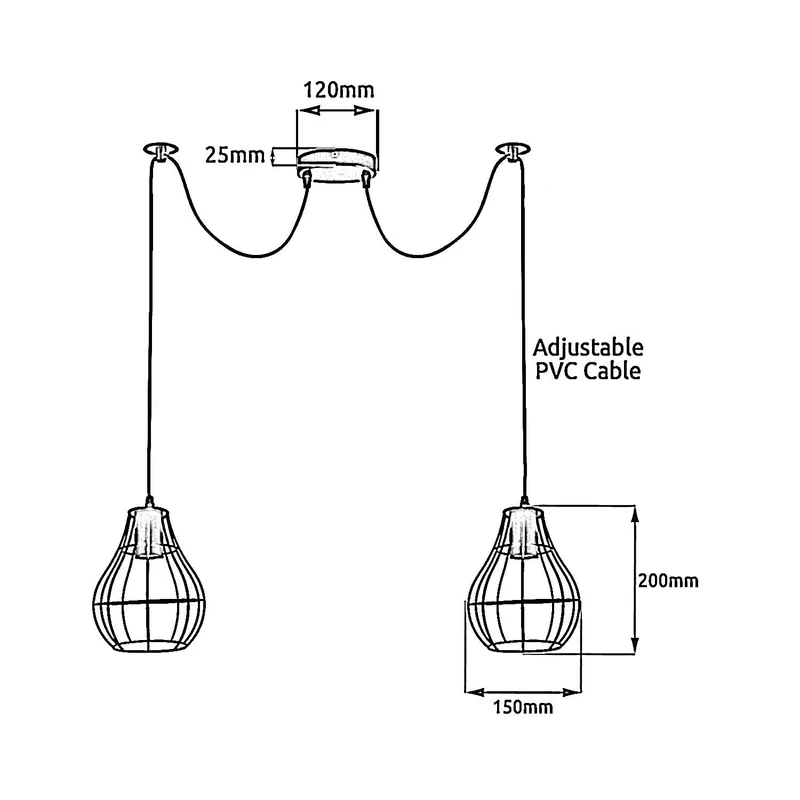 Industrielle Vintage-LED-Pendelleuchte~3468