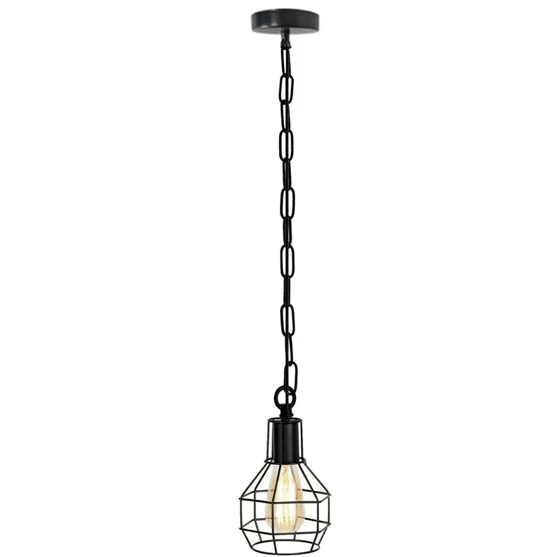 Industrial Deckenleuchte Vintage Hängelampe Metall Käfig Pendelleuchte~3467