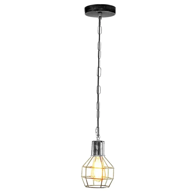 Industrial Deckenleuchte Vintage Hängelampe Metall Käfig Pendelleuchte~3467