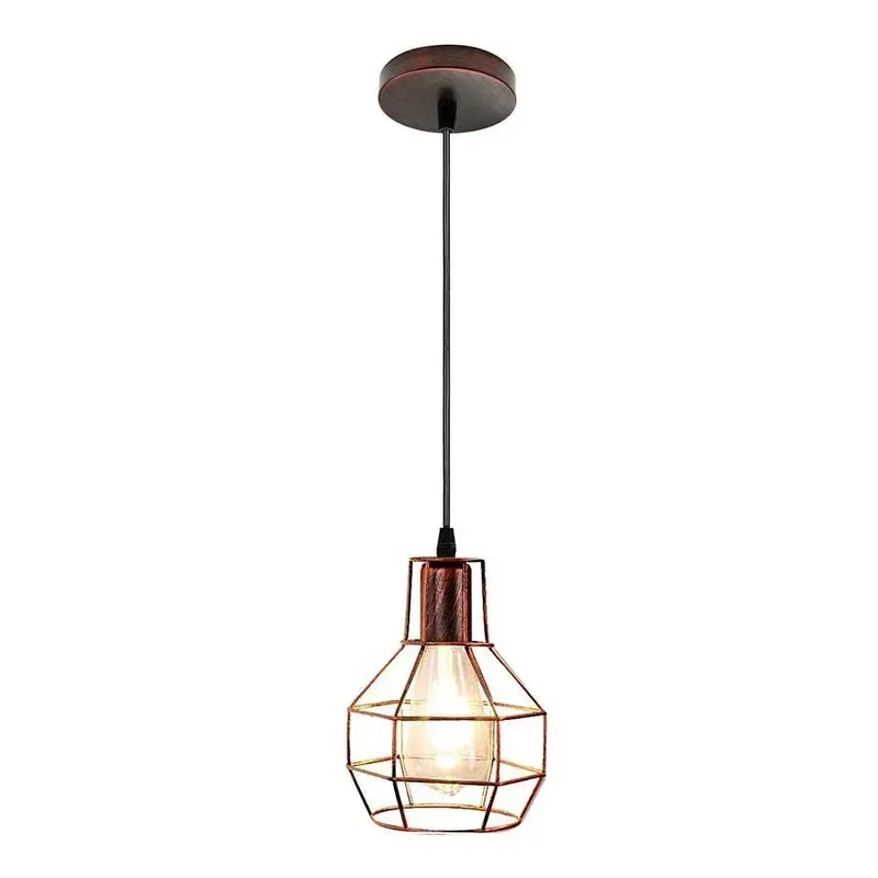 Vintage Nest Metall Drahtkäfig Decken Pendelleuchte~3464