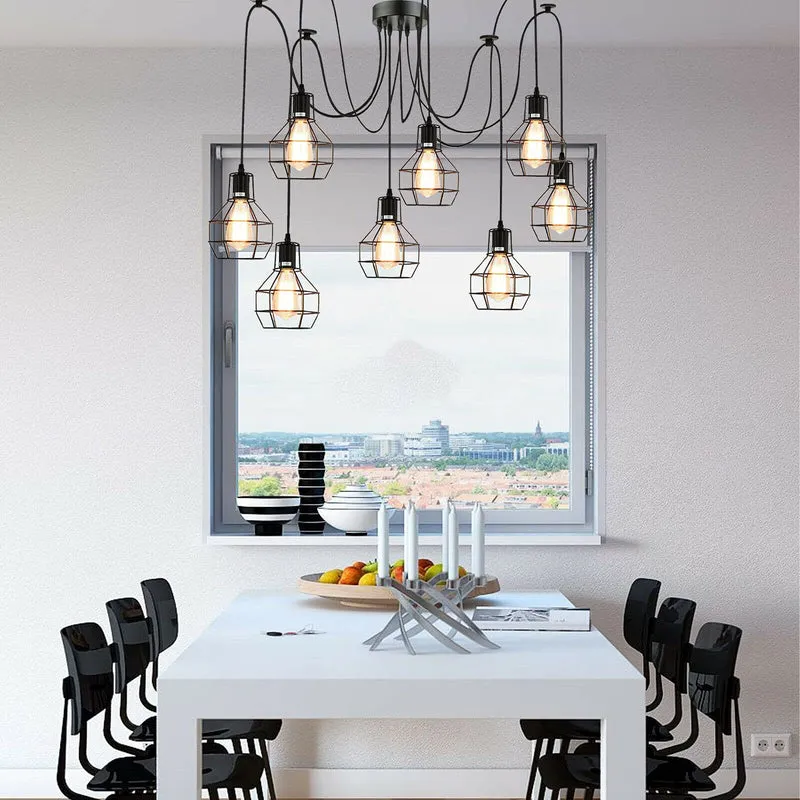 All Seasons Life Lampada Sospensione Spider 8 Vie Industriale Diamante ~3408