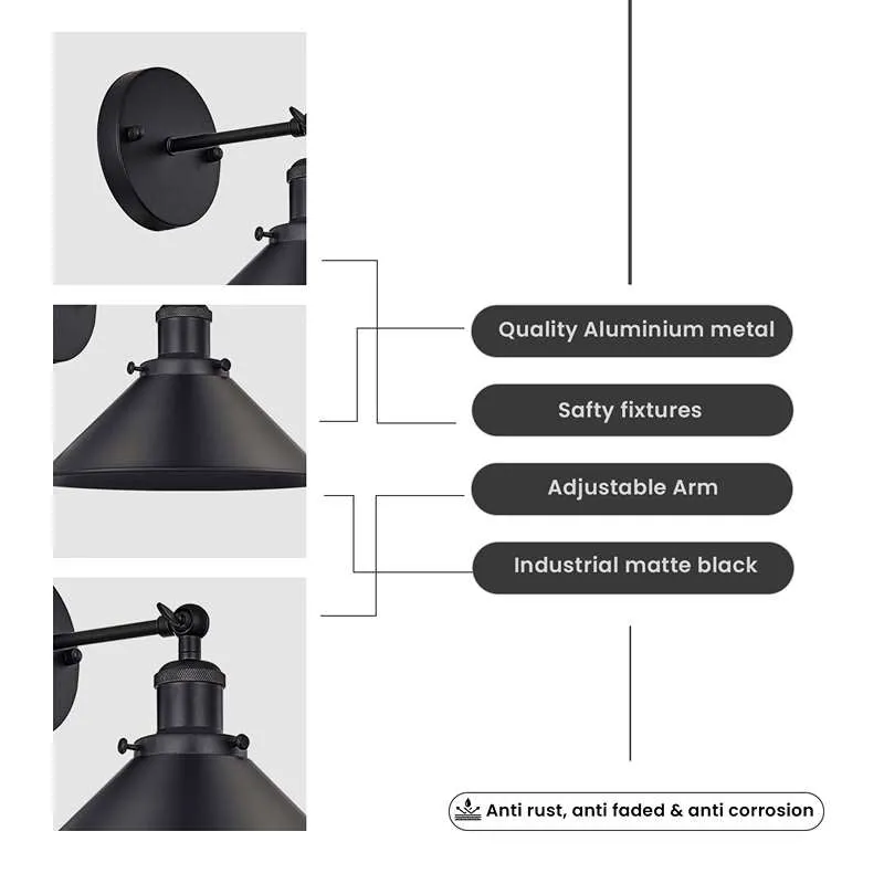 Modern schwarz wandlampe für Wohn & Esszimmer ~3530